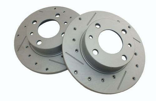 Pair new racing brake disks Fiat 124 Spider Coupe